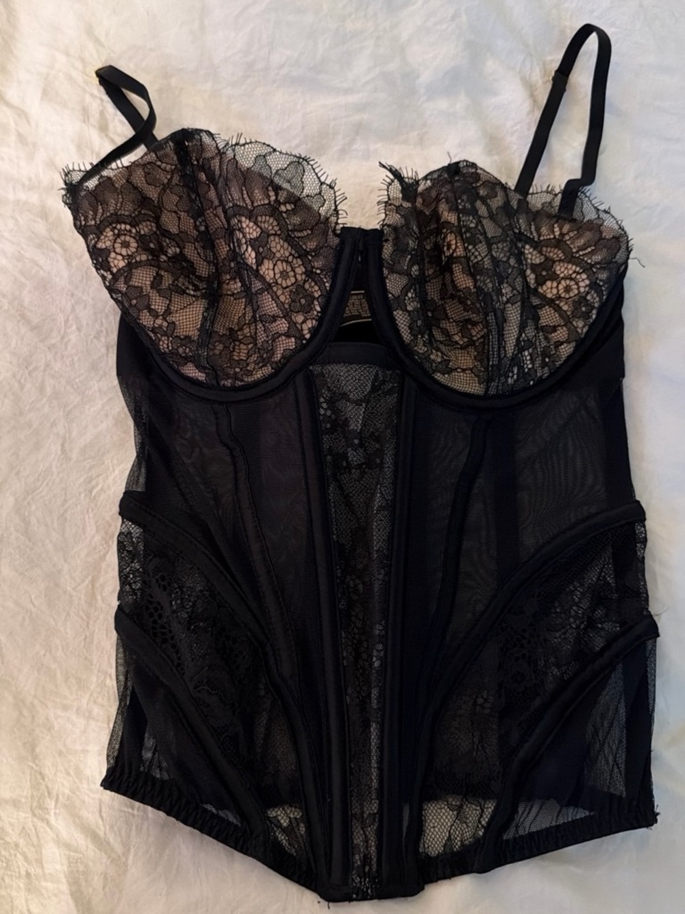 Victoria Secret  Black Lace Bustier Corset Top - Women Intimates & Sleepwear